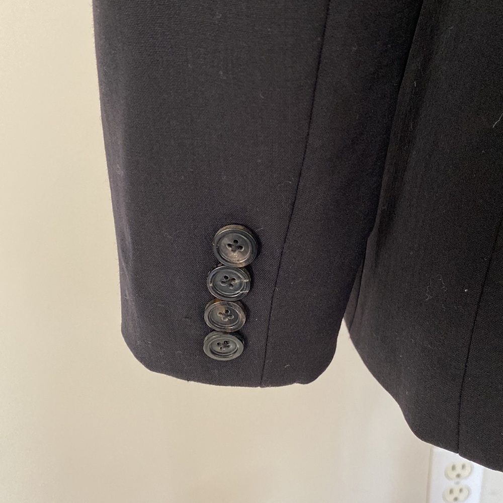 Elie Tahari Black Tailored Slimming Jacket Blazer Leopard Print Lining Sz 2 - Picture 6 of 10